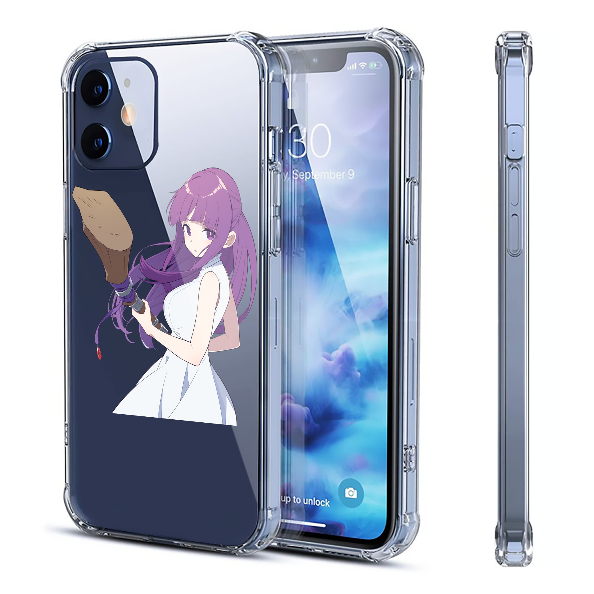 （画像用） 葬送のフリーレン Frieren 【iPhone 12シリーズ対応】透明スマホケース（クリアソフトケース）